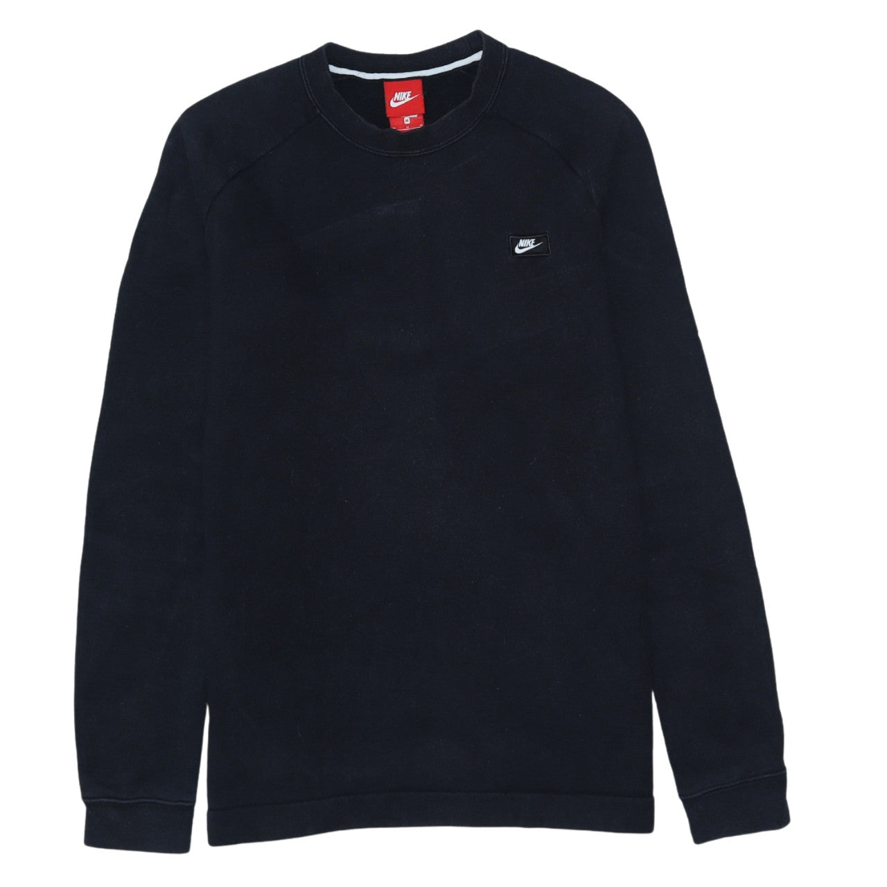 Nike Mens Black Crew Neck Pullover Sweatshirt M Regular Fit