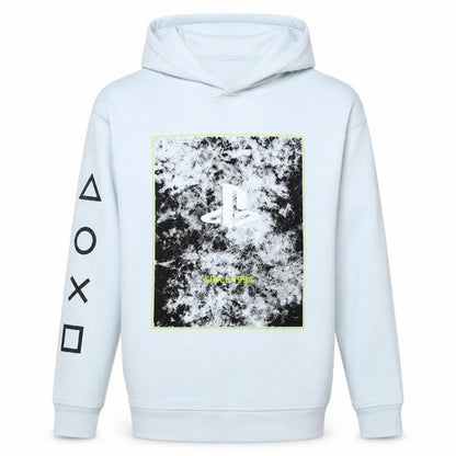 Front view of Primark PlayStation boys’ white hoodie 11-12 years pullover graphic print