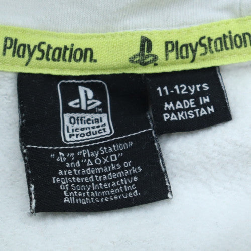 Primark PlayStation Boys White Hoodie 11-12 Years Pullover Graphic Print