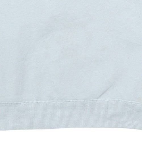 Champion Womens White Cotton Pullover Sweatshirt Size L Crew Neck