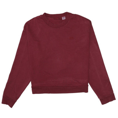 Levi's Womens Burgundy Cotton Pullover Sweatshirt Size S