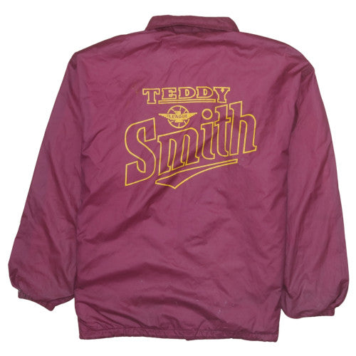 Teddy Smith Men's Red XL Retro College Windbreaker Jacket