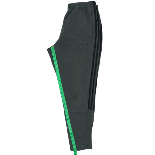 Adidas Men’s Black Fleece Jogger Trousers Size L Tapered Fit