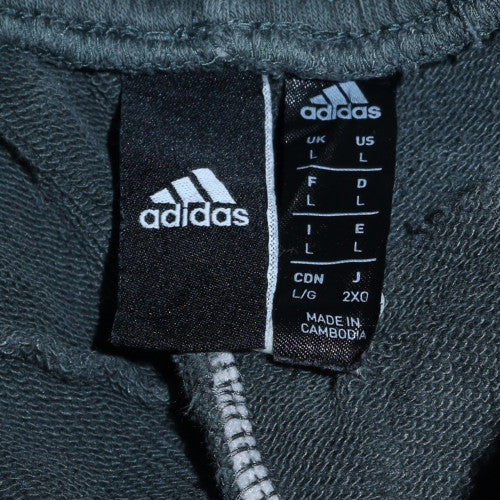 Adidas Men’s Black Fleece Jogger Trousers Size L Tapered Fit