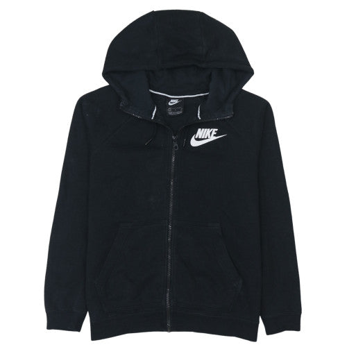 Nike Men's Black Full Zip Hoodie S Regular Fit Fleece Sports Style