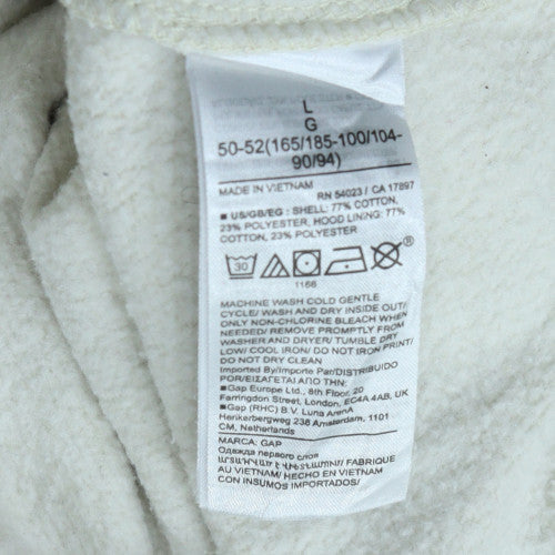 GAP Women White Bee Graphic Pullover Hoodie L Raku Inoue Collab