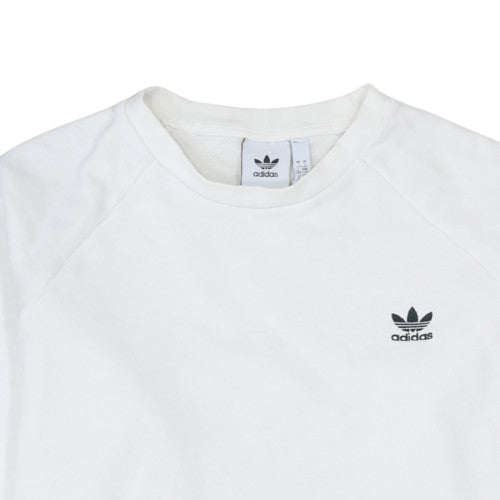 Adidas Mens White Crew Neck Pullover Sweatshirt Size L