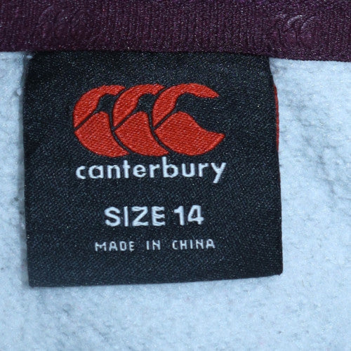 Canterbury Teens Grey Crew Neck Pullover Sweatshirt Size 14