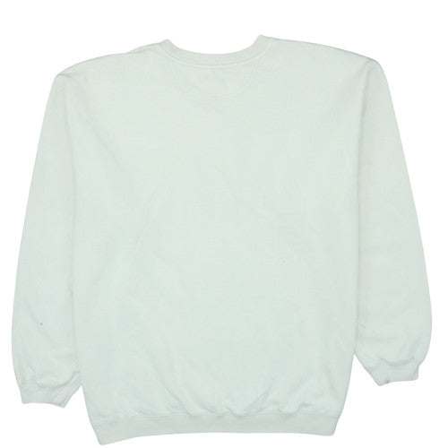 Nike Men's White V-Neck Pullover Sweatshirt XL Fleece Sportswear