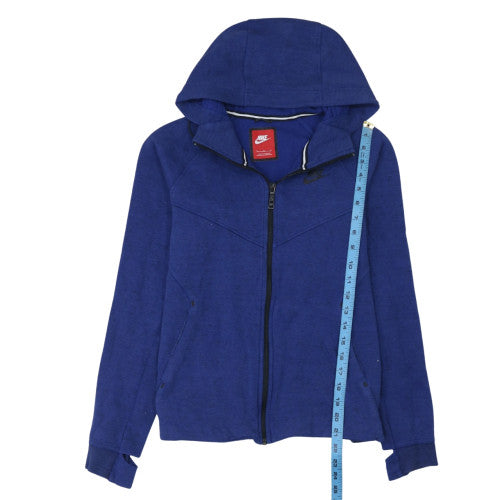 Nike Men's Blue Full Zip Hoodie Size M Lightweight Sportswear