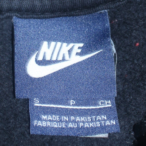 Nike Men's Black Full Zip Hoodie Size S Cotton Fleece Sweatshirt