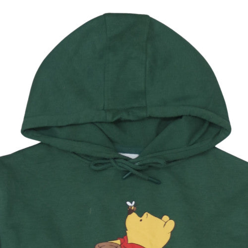 Disney Women’s Green Pooh Bear Pullover Hoodie 2XS
