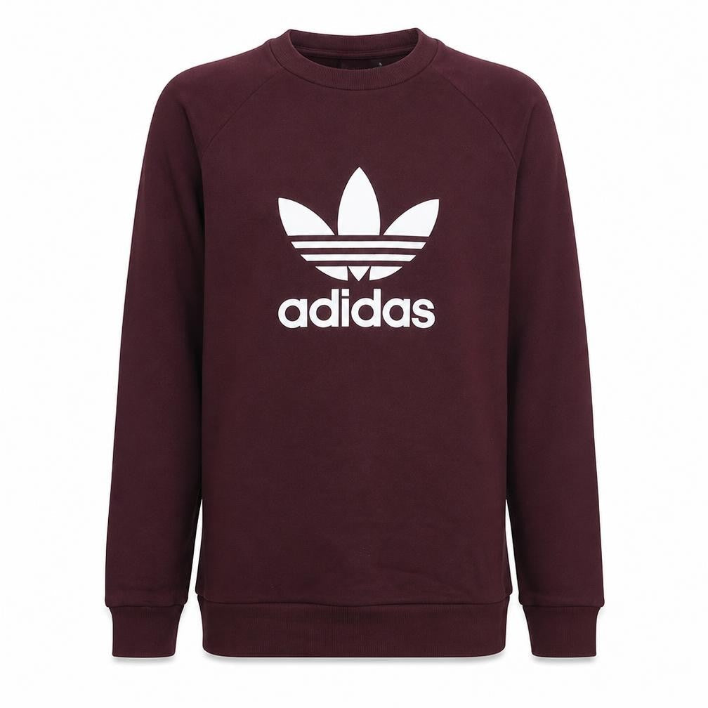 Adidas Men's Brown Crew Neck Pullover Sweatshirt M