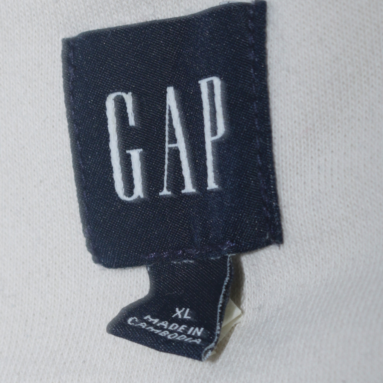 GAP Men’s Ivory Full Zip Hoodie XL Classic Cotton Blend