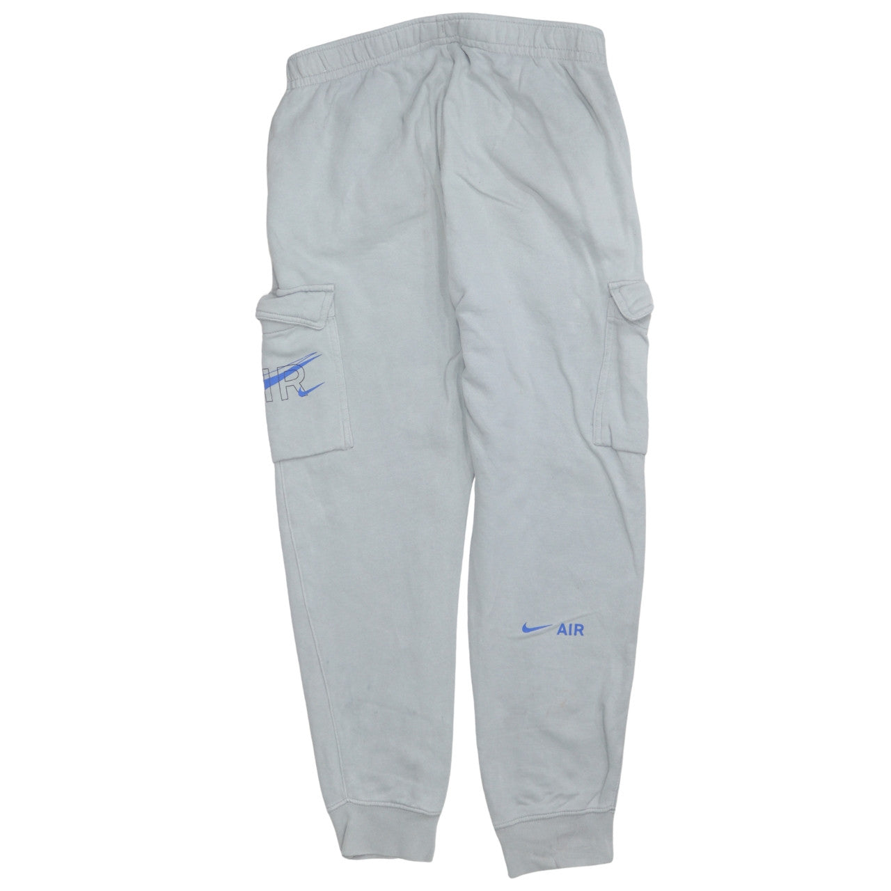 Nike Mens Grey Cargo Jogger Trousers Size M Fleece Logo Pants