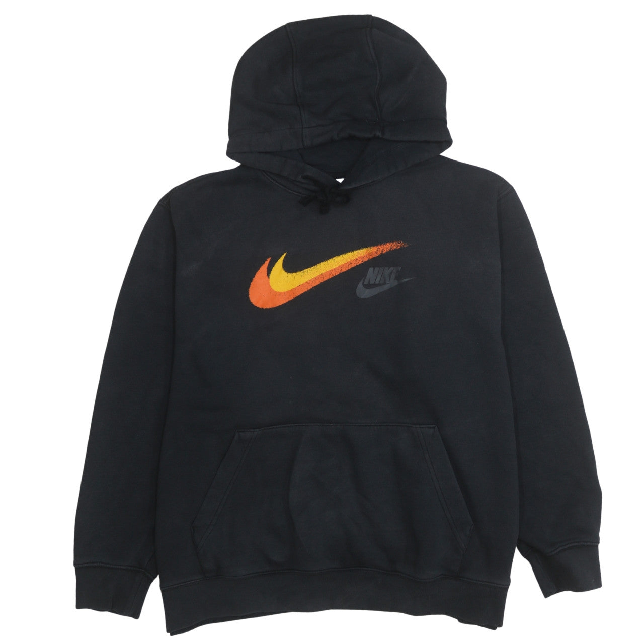 Nike Men's Black XL Pullover Hoodie with Logo Graphic Print