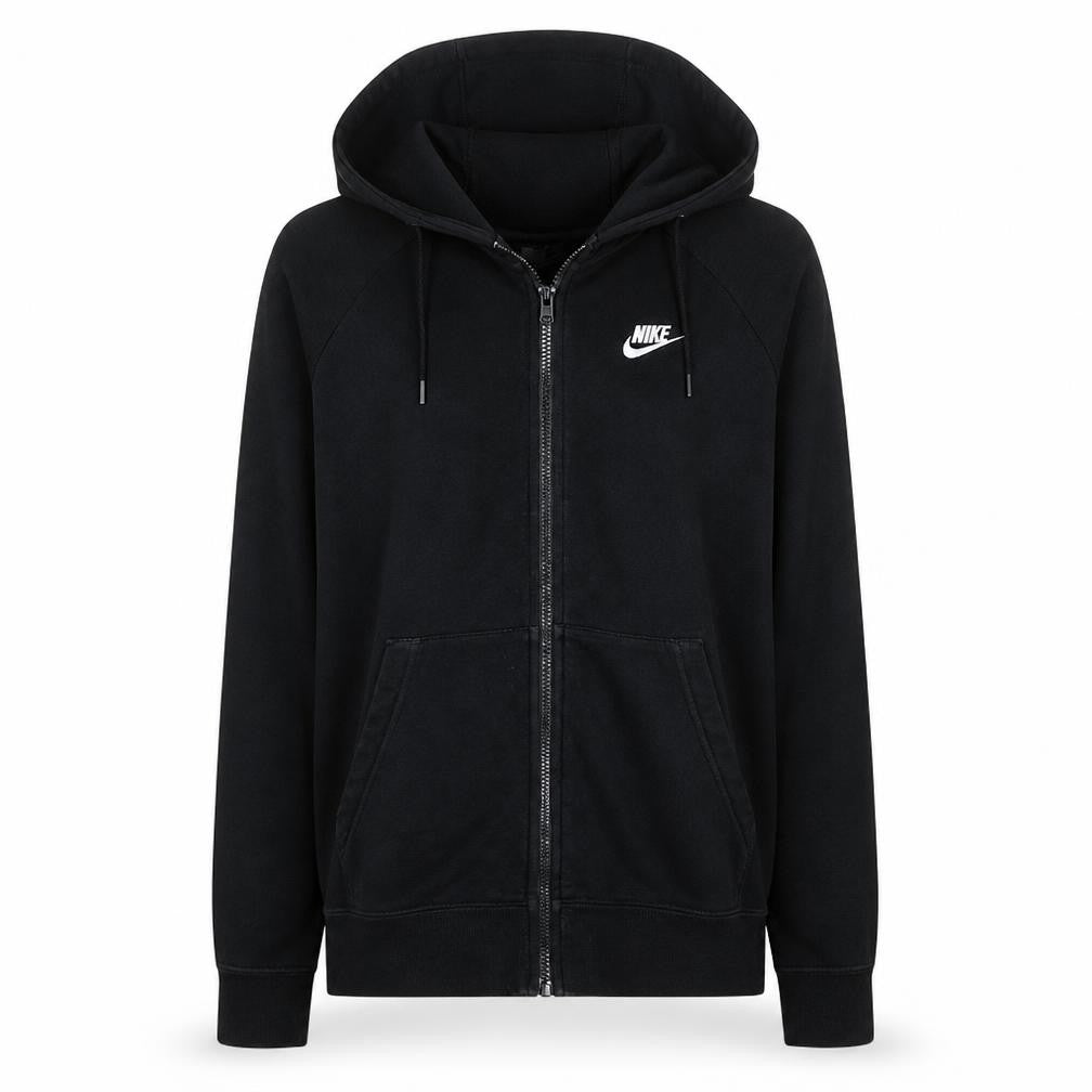 Nike Women's Black Full Zip Hoodie Small Cotton Blend