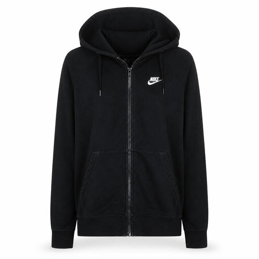 Nike Women's Black Full Zip Hoodie Small Cotton Blend