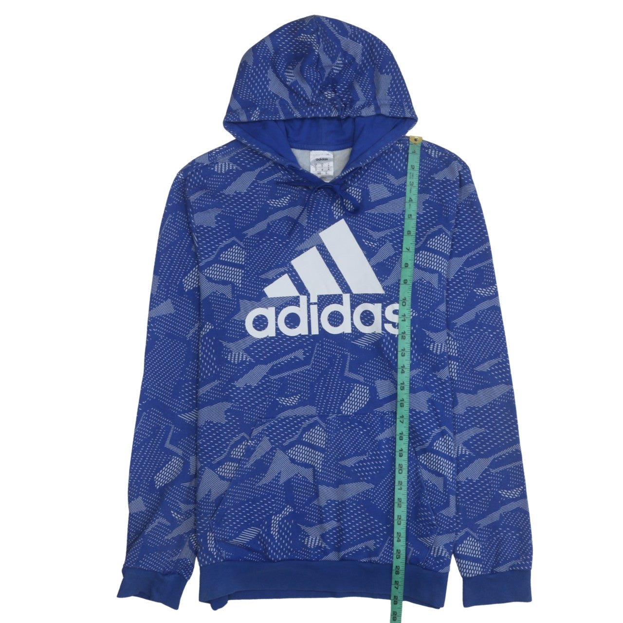 Adidas Men's Blue Pullover Hoodie Size M Sports Fleece Logo