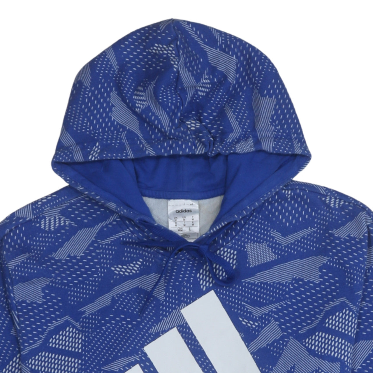 Adidas Men's Blue Pullover Hoodie Size M Sports Fleece Logo