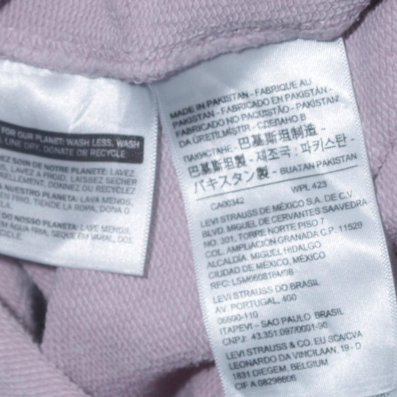 Levi's Women Pink Relaxed Pullover Hoodie Size L Cotton Blend