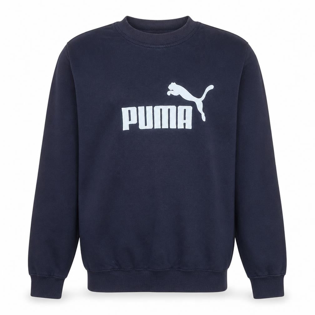 Puma Men's Blue Crew Neck Pullover Sweatshirt Size S