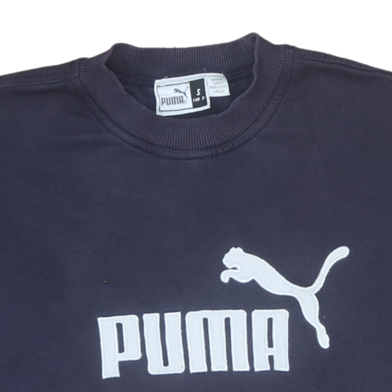 Puma Men's Blue Crew Neck Pullover Sweatshirt Size S