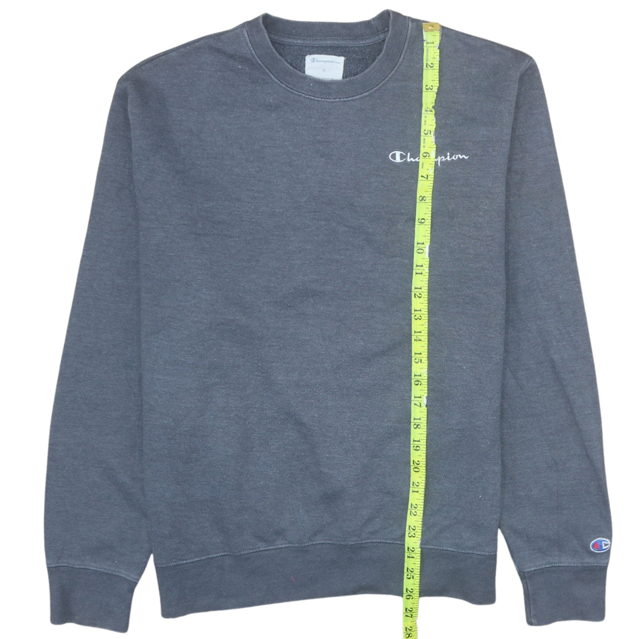 Champion Men's Grey Crew Neck Pullover Sweatshirt M Regular Fit