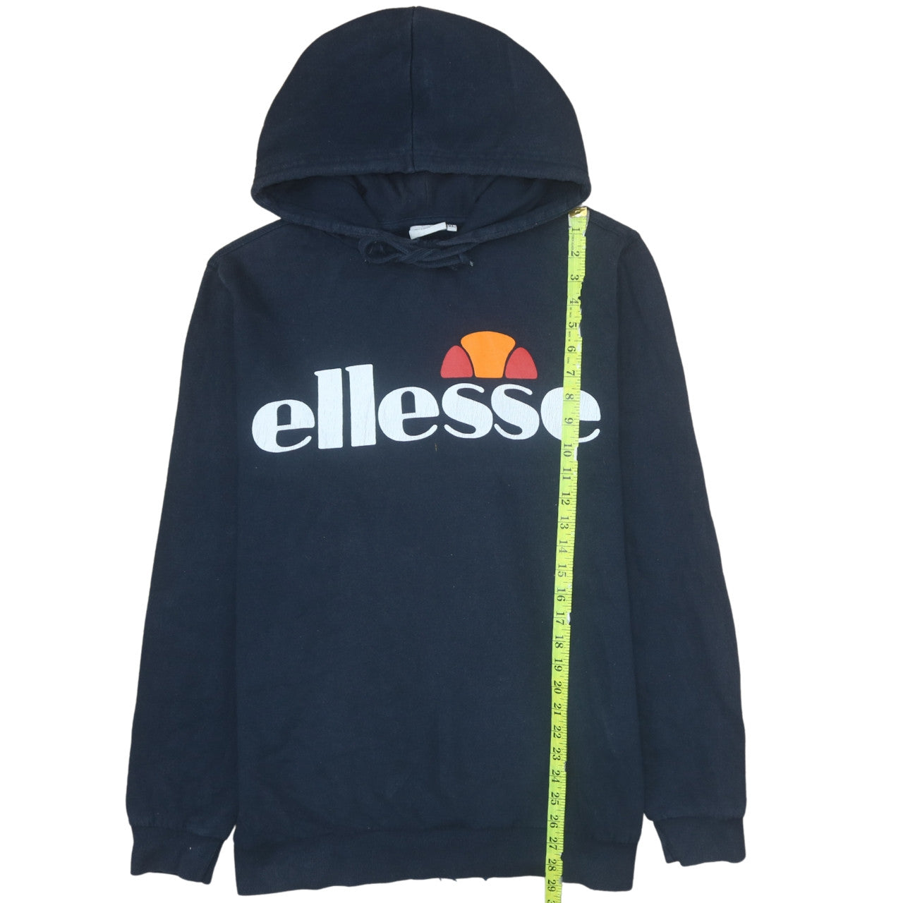Ellesse Men's Blue Pullover Hoodie Logo Print Cotton Size M