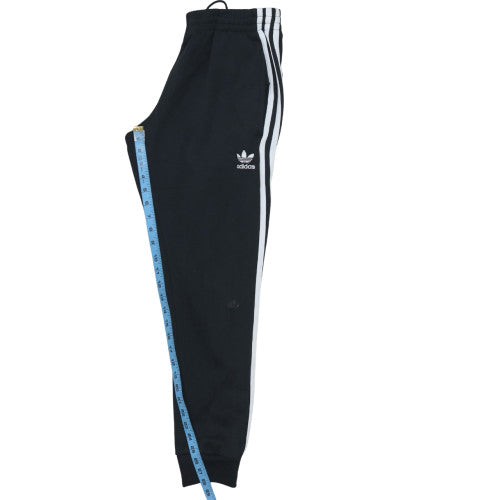 Adidas Men Black Jogger Trousers Small Regular Fit Side Stripe