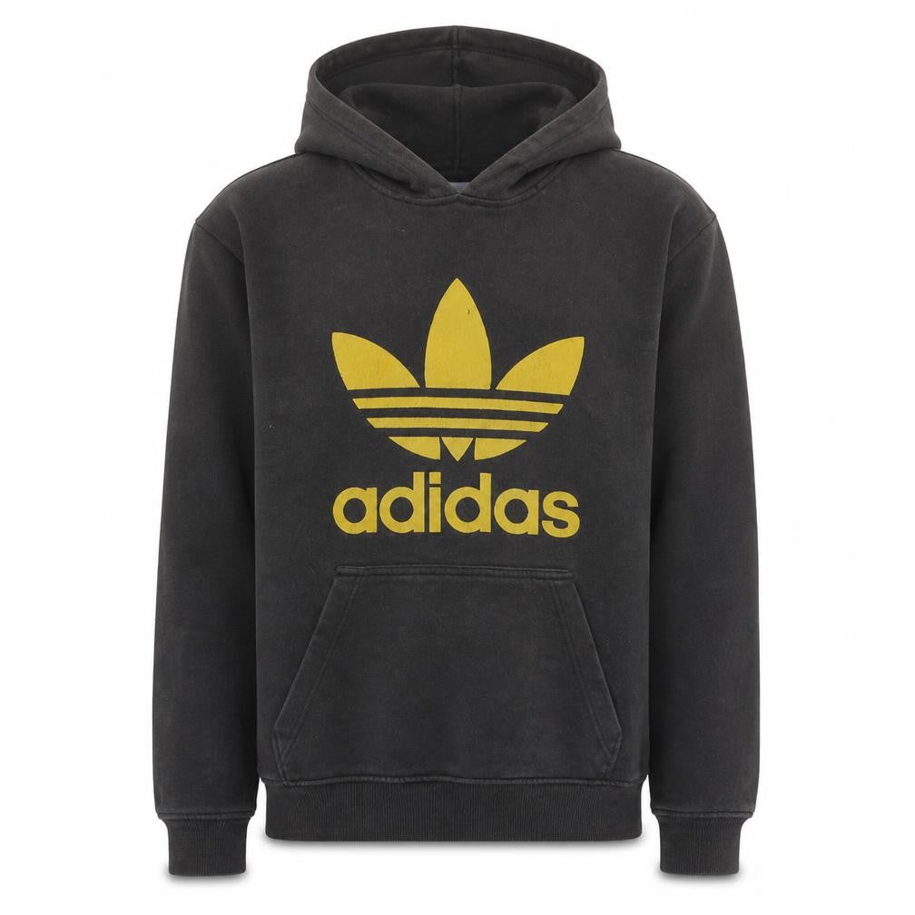 Adidas Men's Black Gold Logo Pullover Hoodie Size M