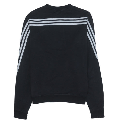 Adidas Womens Black Crew Neck Pullover Sweatshirt Size S