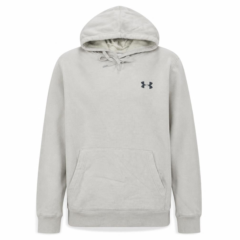 Under Armour Men's Grey Pullover Hoodie Size M Slim Fit Fleece