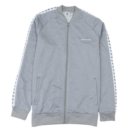 Additional front view of Adidas boys’ grey 16 years track jacket full zip athletic casual