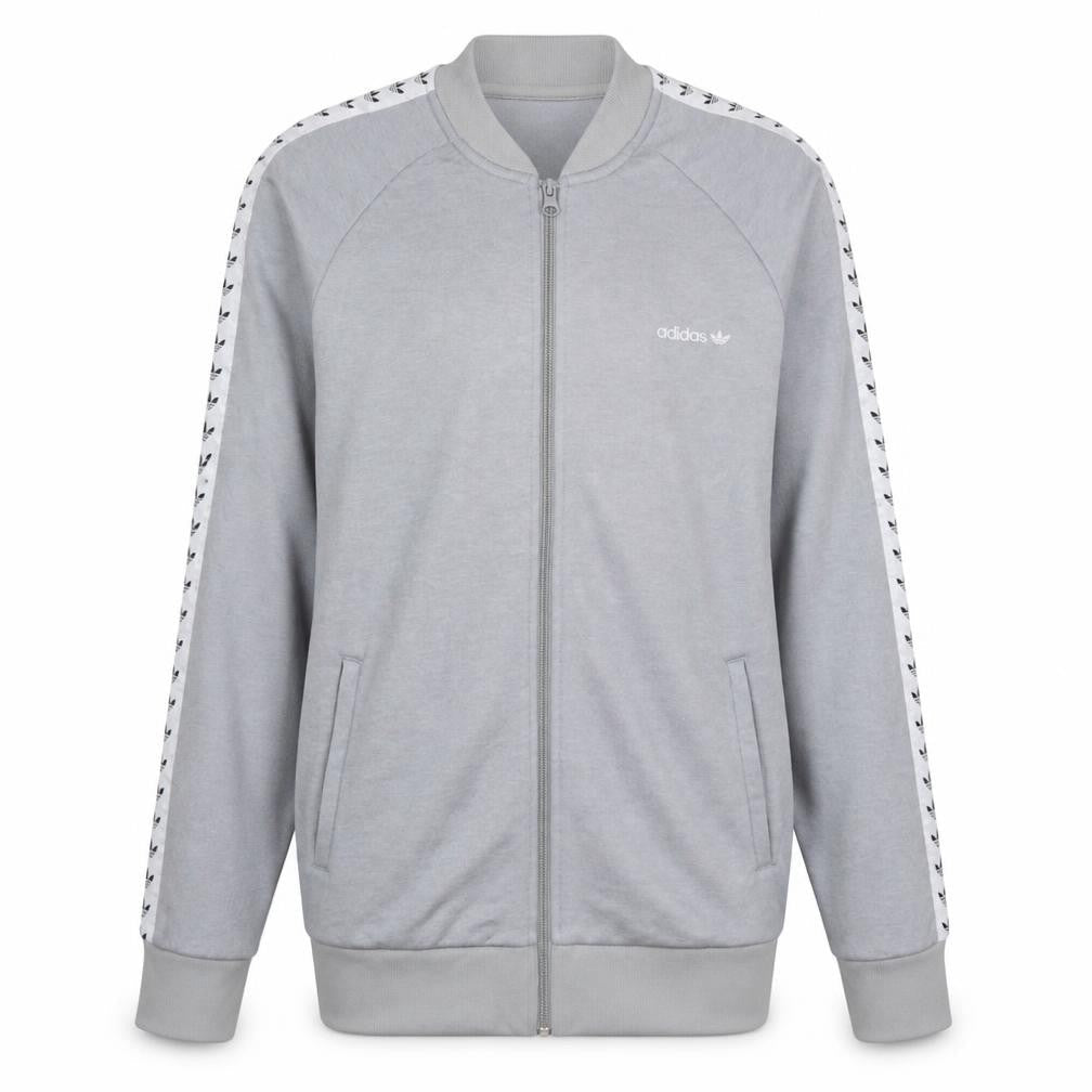 Adidas Boys Grey 16 Years Track Jacket Full Zip Athletic Casual