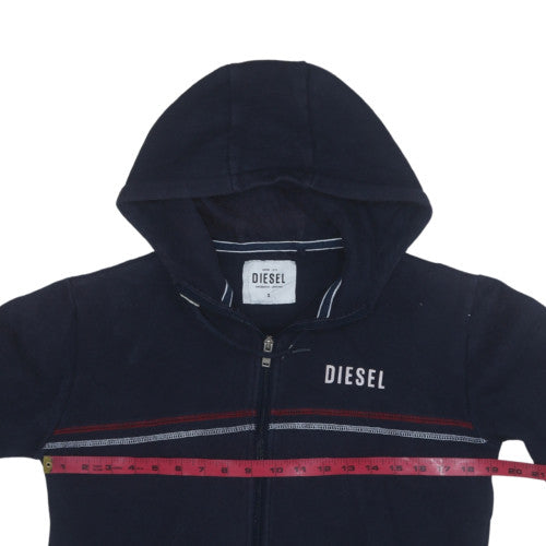 Diesel Men's Blue Full Zip Hoodie Size S Cotton Blend