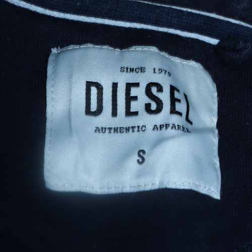 Diesel Men's Blue Full Zip Hoodie Size S Cotton Blend