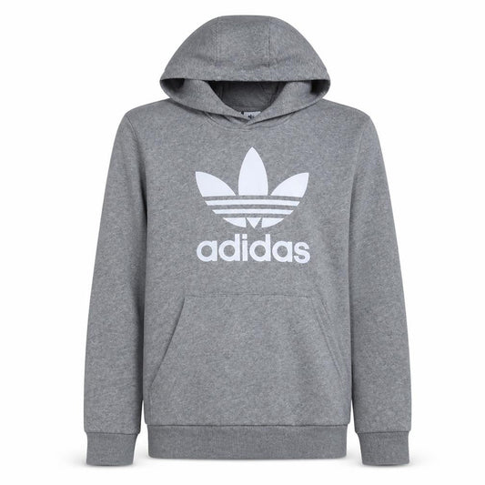 Adidas Boys Grey Hoodie 13-14 Years Pullover Fleece Hooded Sweatshirt