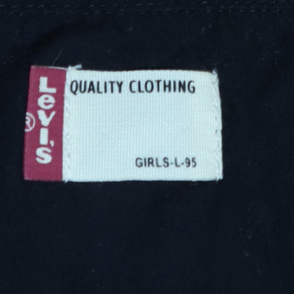 Additional view of Levi's girls’ black cotton full zip mid-length jacket, size L