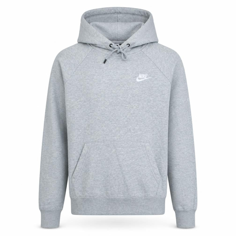 Nike Men's Grey Pullover Hoodie Small Regular Fit Logo Sportswear