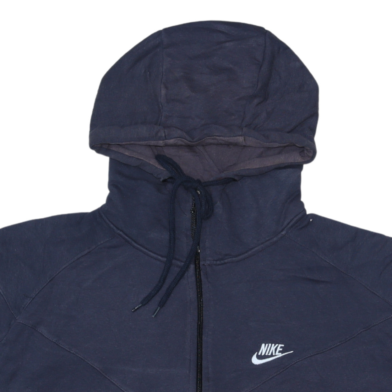 Nike Men's Blue 2XL Full Zip Hoodie Sweatshirt Cotton