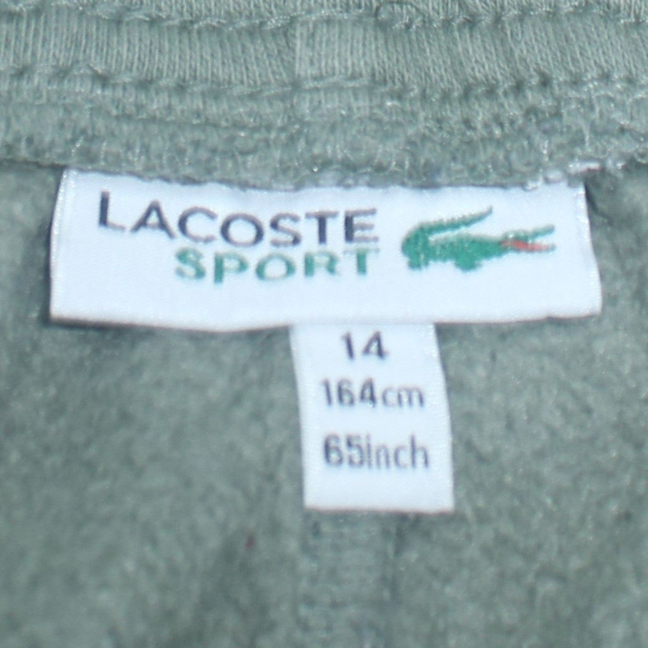 Lacoste Girls Green Jogger Sweatpants Size 14 164cm Cotton Blend Activewear