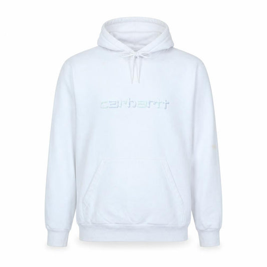 Carhartt WIP Men's White Embroidered Pullover Hoodie Size M