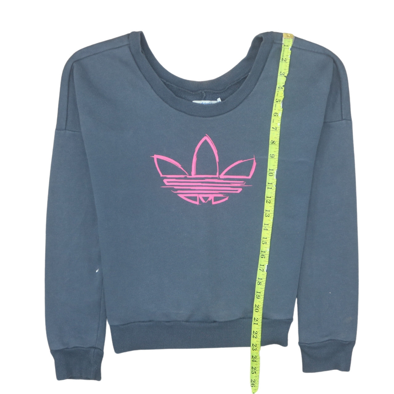 Adidas Women's Grey Sweatshirt Size 8 Crew Neck Pullover Logo Casual