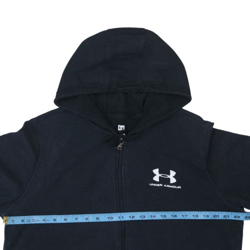 Under Armour Men's Black Full Zip Hoodie Size L Fleece Sweatshirt