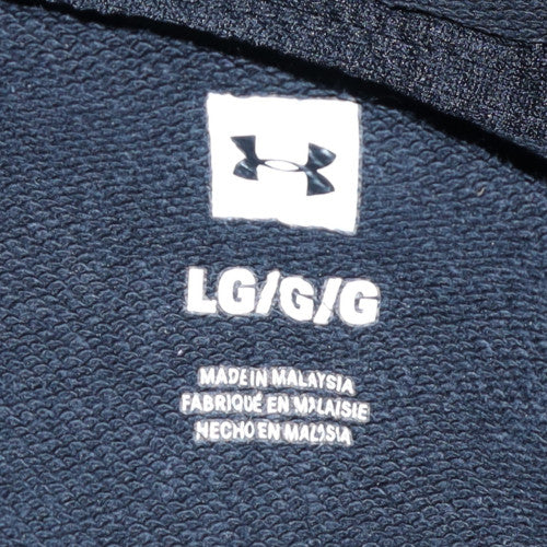 Under Armour Men's Black Full Zip Hoodie Size L Fleece Sweatshirt