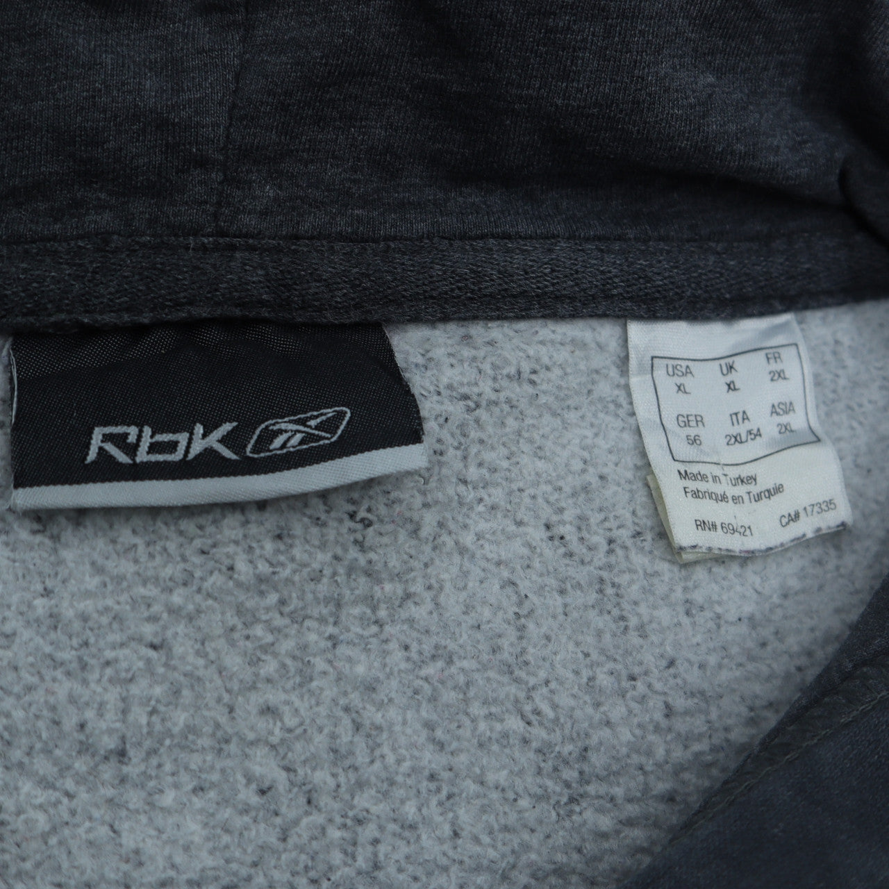 Reebok Men Grey XL Pullover Hoodie Sports Basketball Fleece