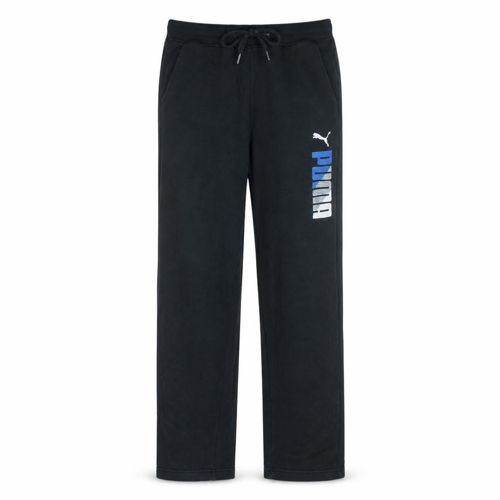 Puma Men’s Black Sweatpants M Regular Fit Drawstring Activewear Trousers