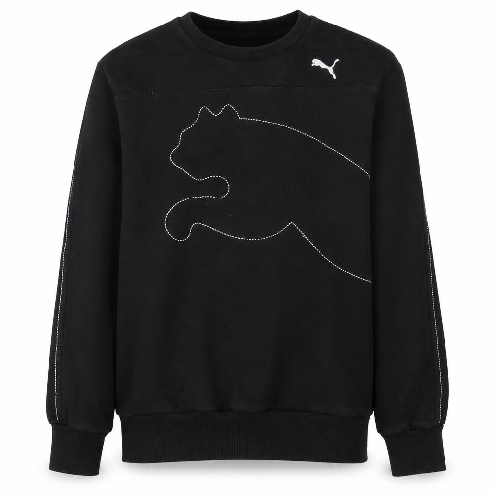 Puma Men's Black Medium Pullover Sweatshirt with Logo