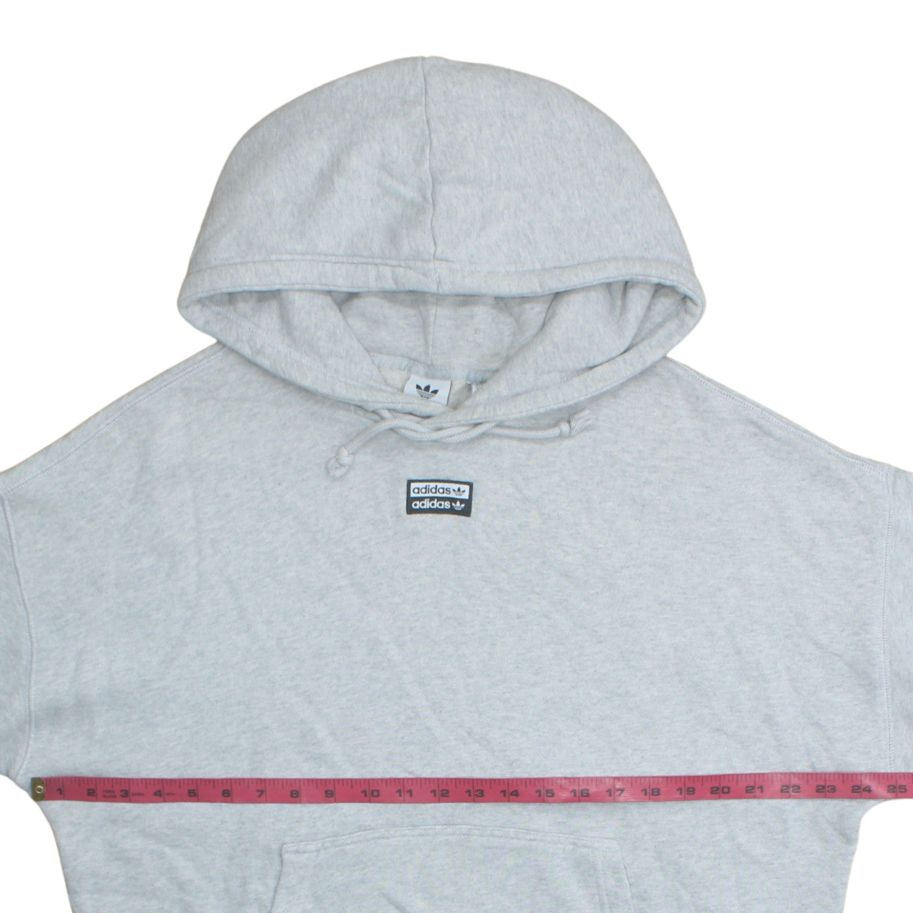 Adidas Women Grey Pullover Hoodie Size 12 Cotton Blend Casual
